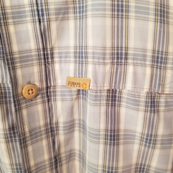 GH Bass Earth Button-up shirt Men's XXL/TTG Blue Plaid Short Sleeve Breathable - Picture 9 of 9